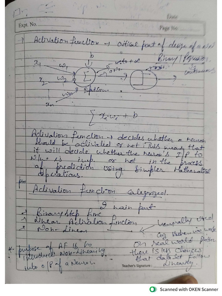 Activation Function | PDF