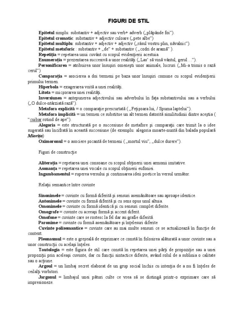 Figuri de Stil | PDF