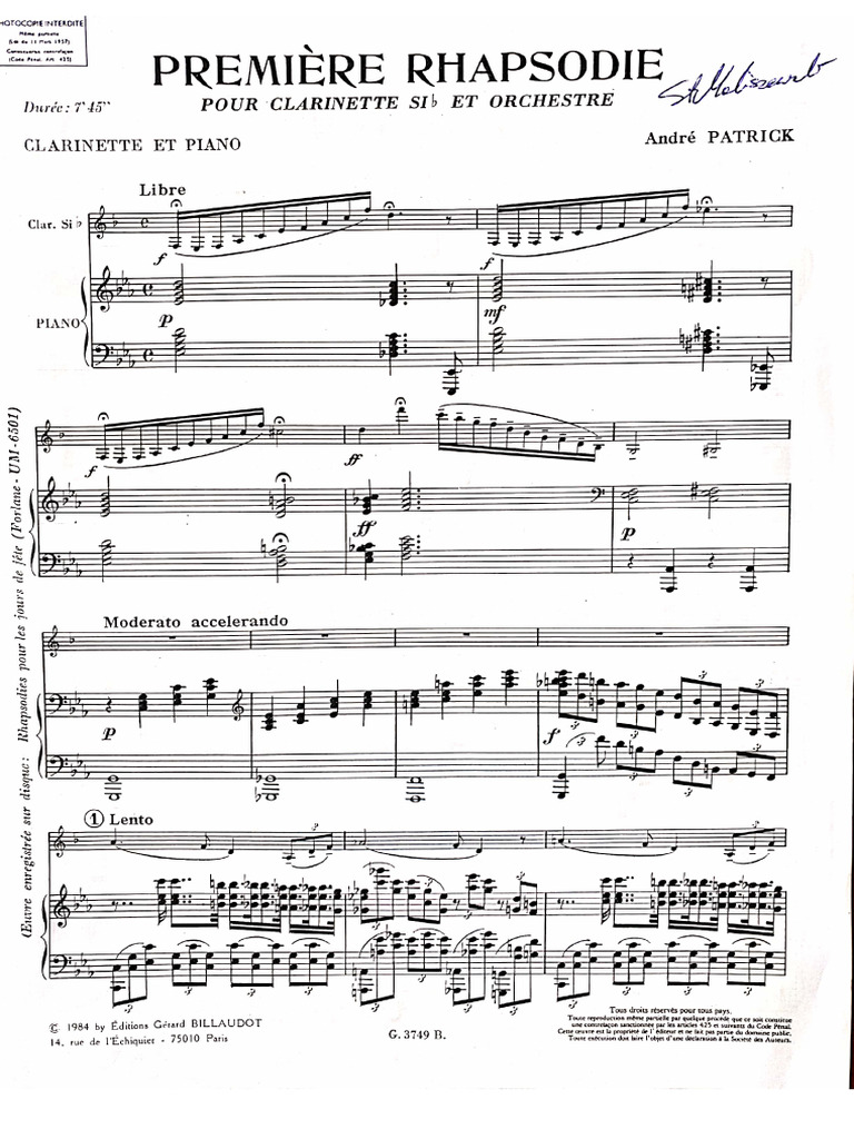 Premiere Rhapsodie Akomp. | PDF