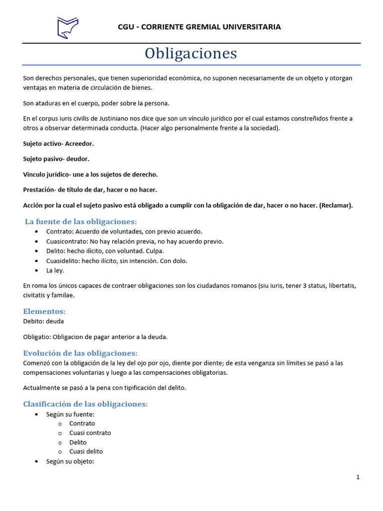 Tipos y Fuentes de Obligaciones Jurídicas | PDF | Ley común | Justicia