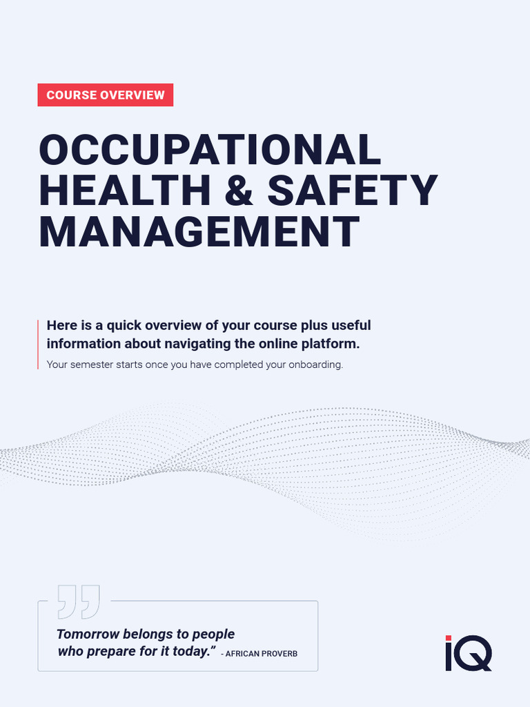 Occupational Health & Safety Course Overview | PDF | Occupational ...