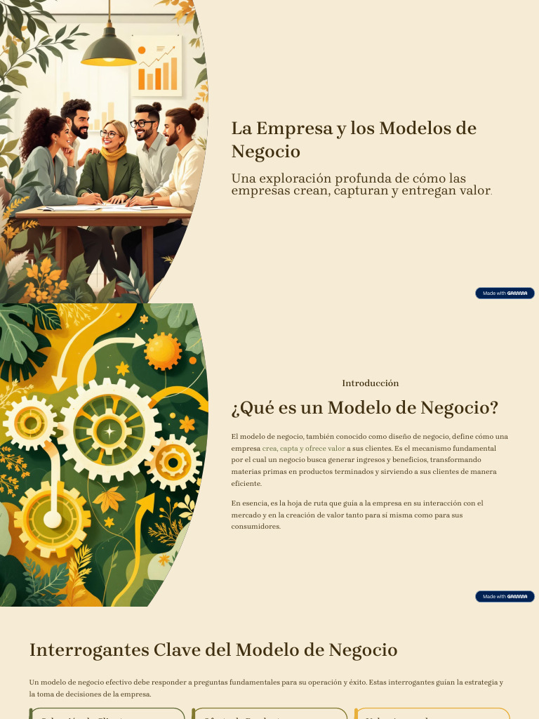 La Empresa y Los Modelos de Negocio | PDF | Comercialización de niveles ...