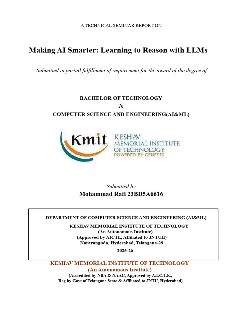 Rafi Report - Organized | PDF | Artificial Intelligence | Intelligence ...
