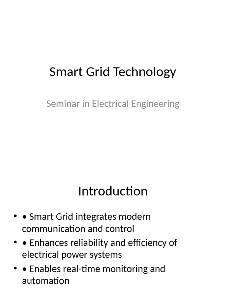 Smart Grid Technology Overview | PDF