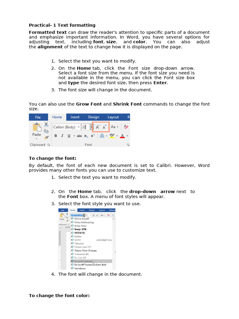 MS Word Complete File Practical Final | PDF | Button (Computing ...