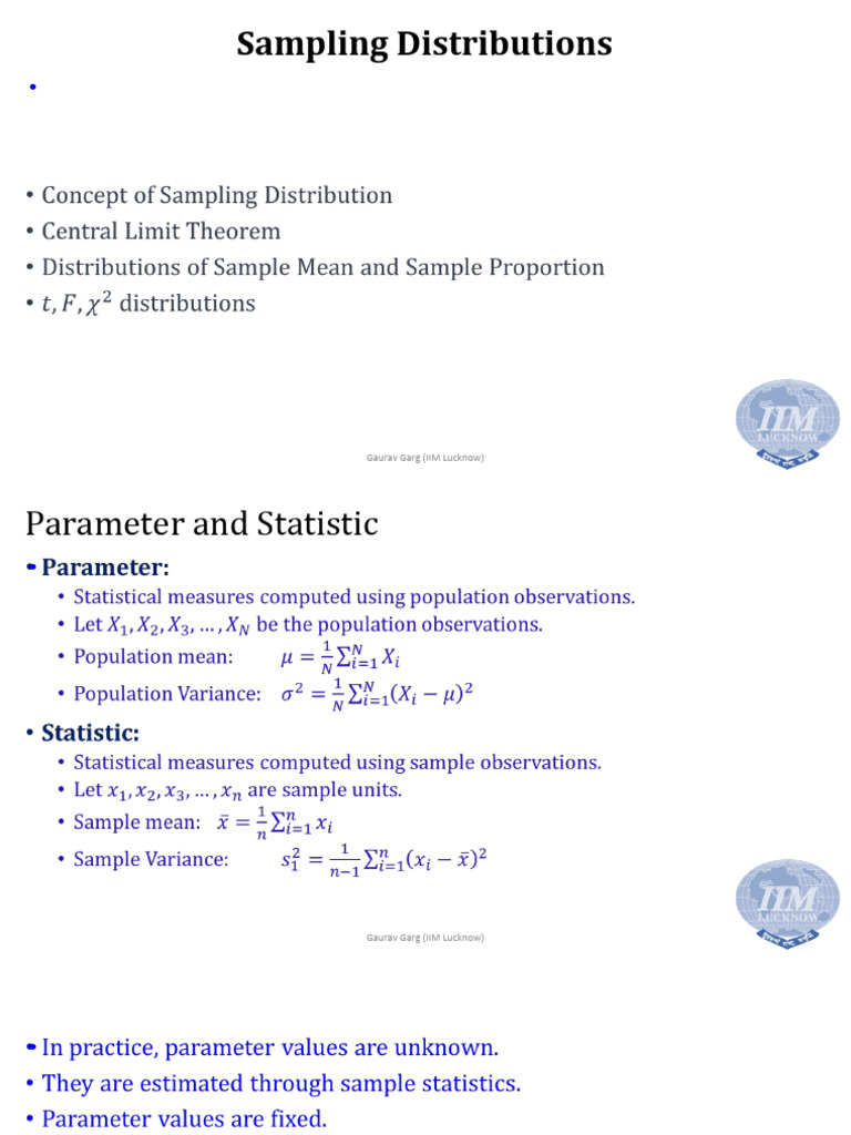 1 Sampling Distributios | PDF | Probability Distribution | Chi Squared ...