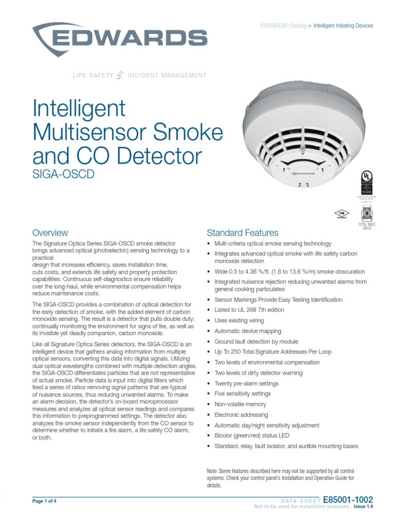 Intelligent Smoke and CO Detector Guide | PDF | Sensor | Smoke