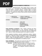 Fontes do direito comercial