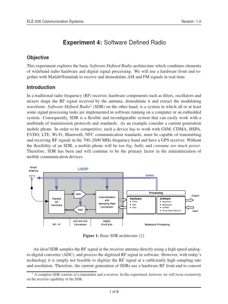 Software Defined Radio Experiment Guide | PDF | Frequency Modulation ...