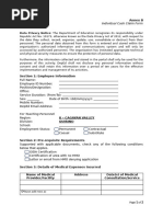Annex B Medical Allowance Claim Form | PDF | Information