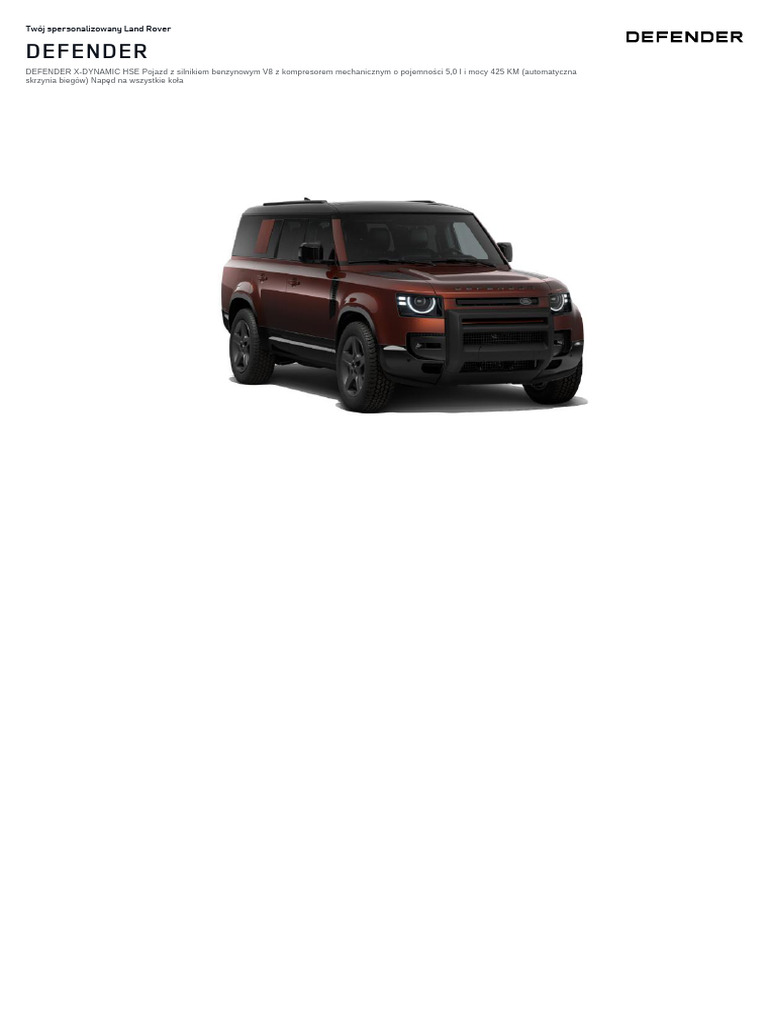 Landrover Defender 130 P425 XDynamic HSE | PDF