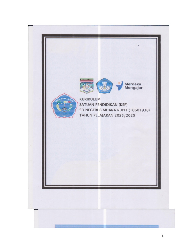 Penyusunan Kurikulum SD 6 Muara Rupit 2025 | PDF