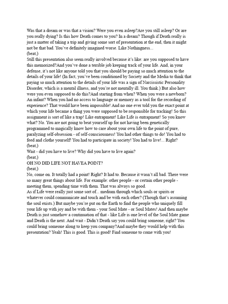Everybody Monologue | PDF | Psychological Concepts