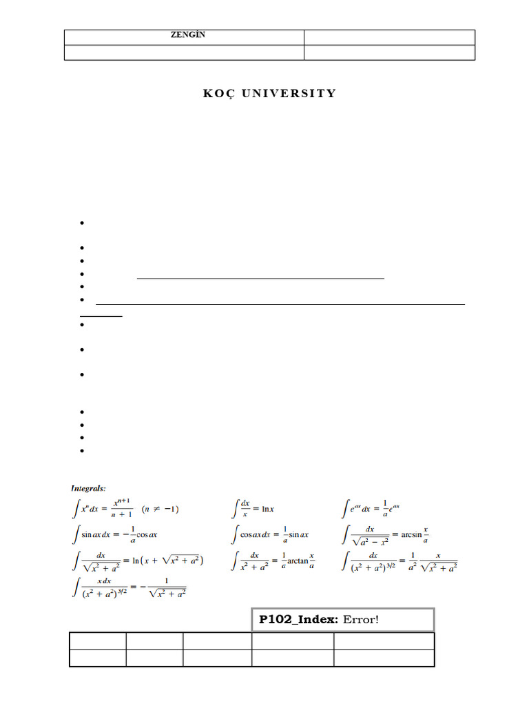 PHYS 102 Midterm Exam Instructions | PDF | Electric Field | Physics