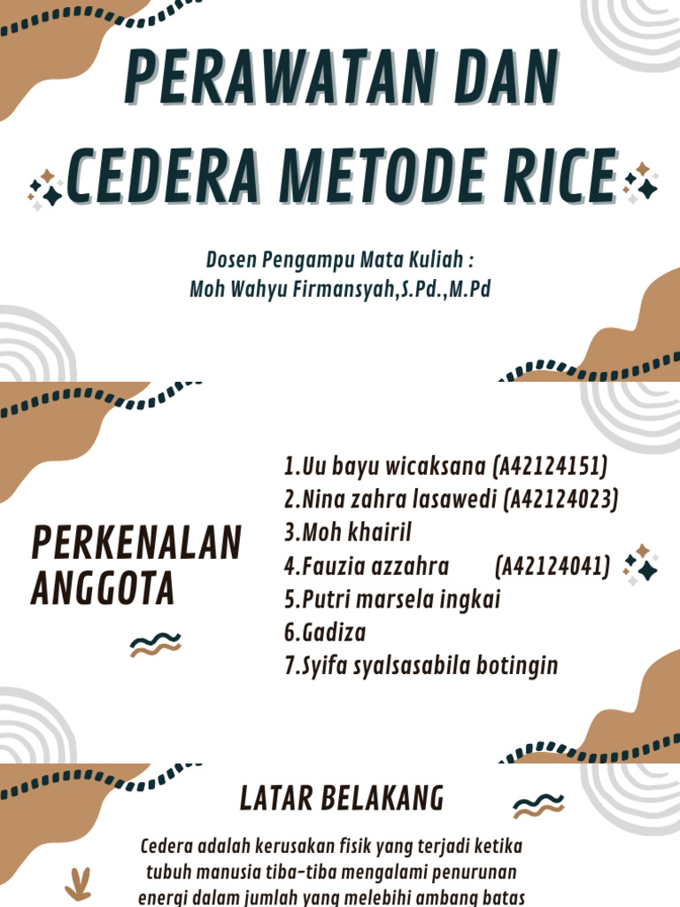 Metode RICE untuk Pertolongan Pertama | PDF