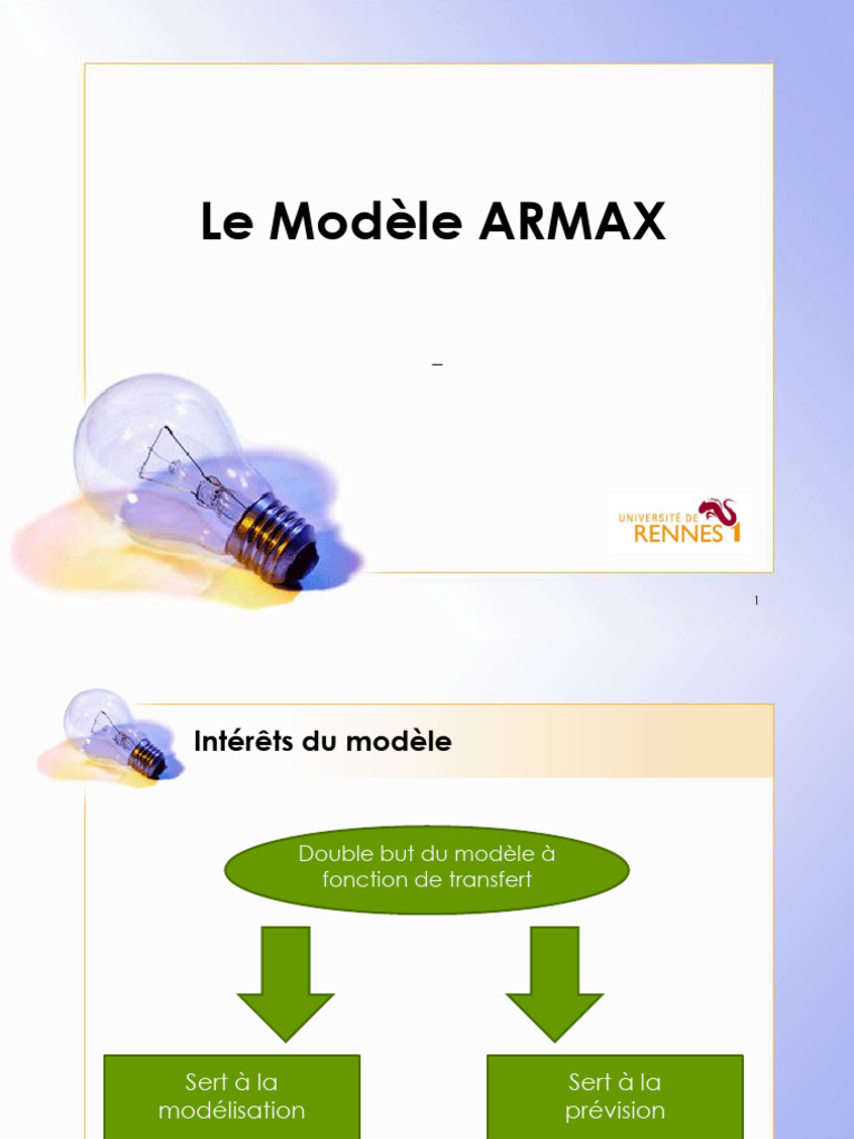 Modèle ARMAX : Modélisation et Prévision | PDF | Mathématiques ...