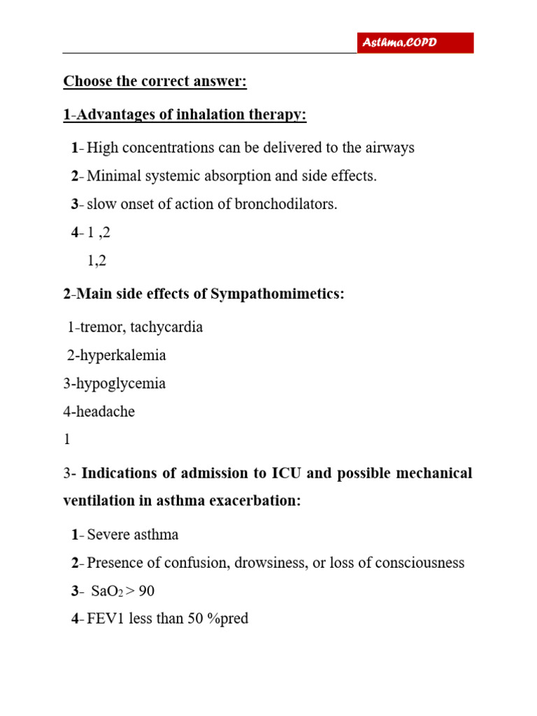 Asthma and COPD Management Insights | PDF | Chronic Obstructive ...