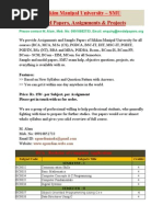 Download SMU- Model Papers Assignments amp Projects by Minhaz Alam SN95191825 doc pdf