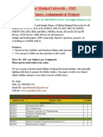 SMU - Model Papers, Assignments &amp Projects