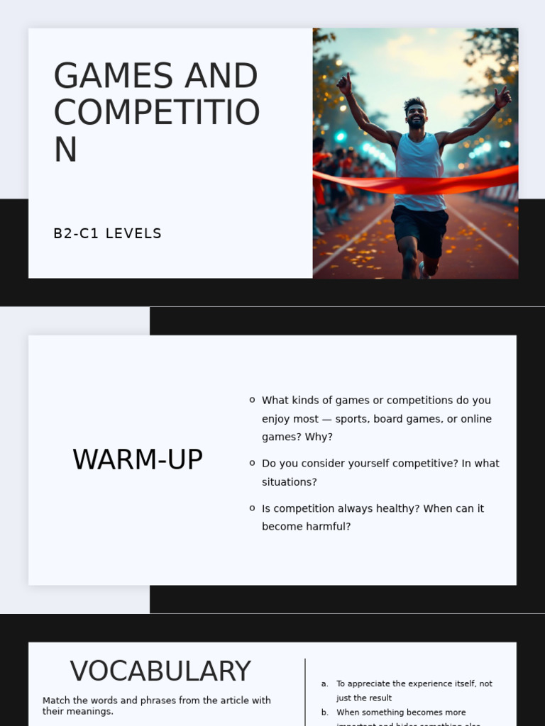 Adult Version - Games and Competition | PDF | Humility | Mindset