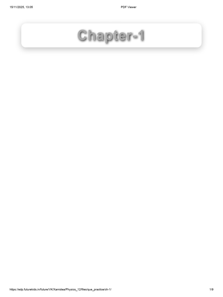 Physics Chapter 1 Practice Questions | PDF