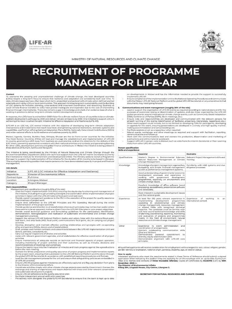 Programme Manager | PDF
