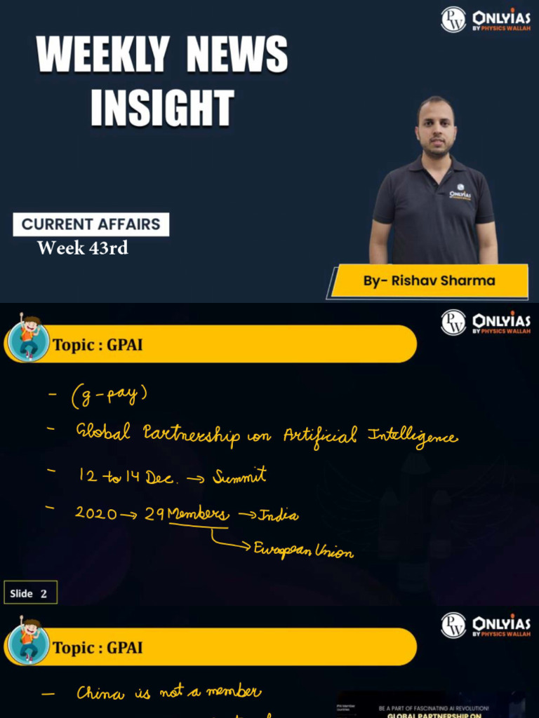 Current Affairs - Class Notes (Week 43rd) | PDF