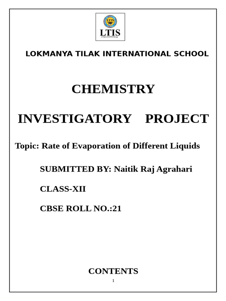 Rate of Evaporation in Liquids Study | PDF | Evaporation | Liquids