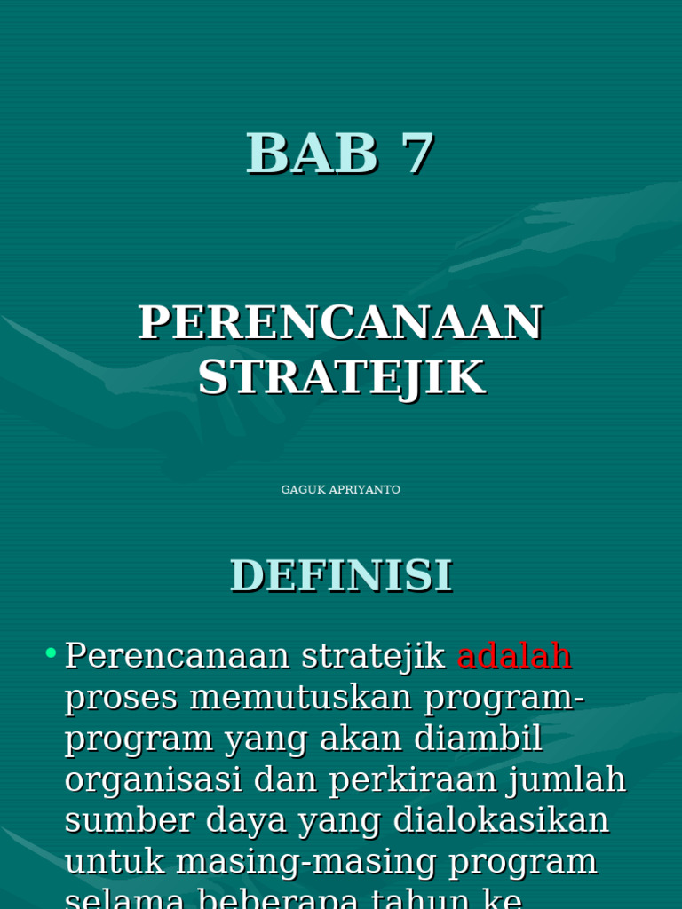 SPM 7 Perencanaan Strategik | PDF