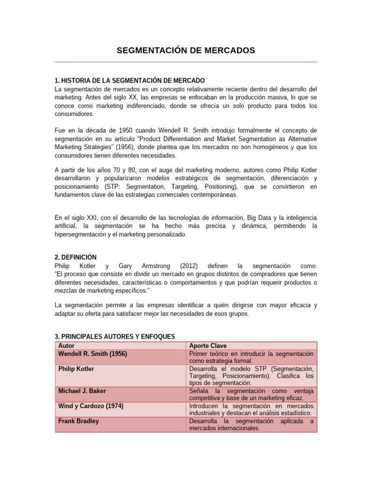 Segmentacion | PDF | Segmentación de mercado | Marketing