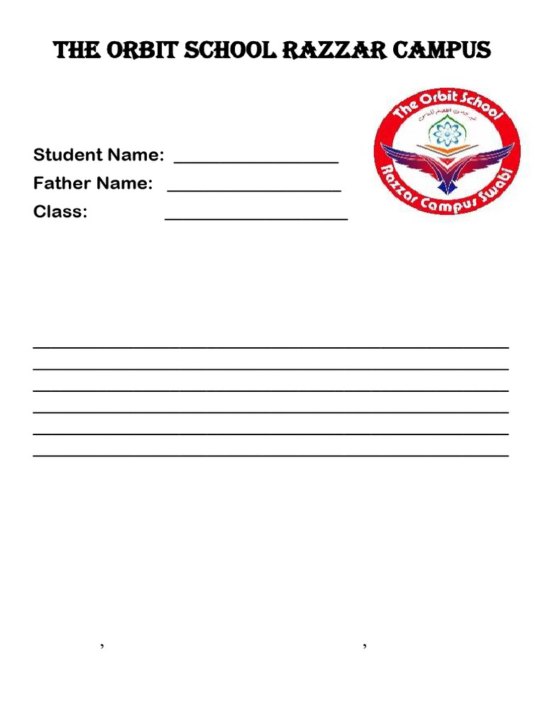 Orbit School Razzar Campus Student Form | PDF