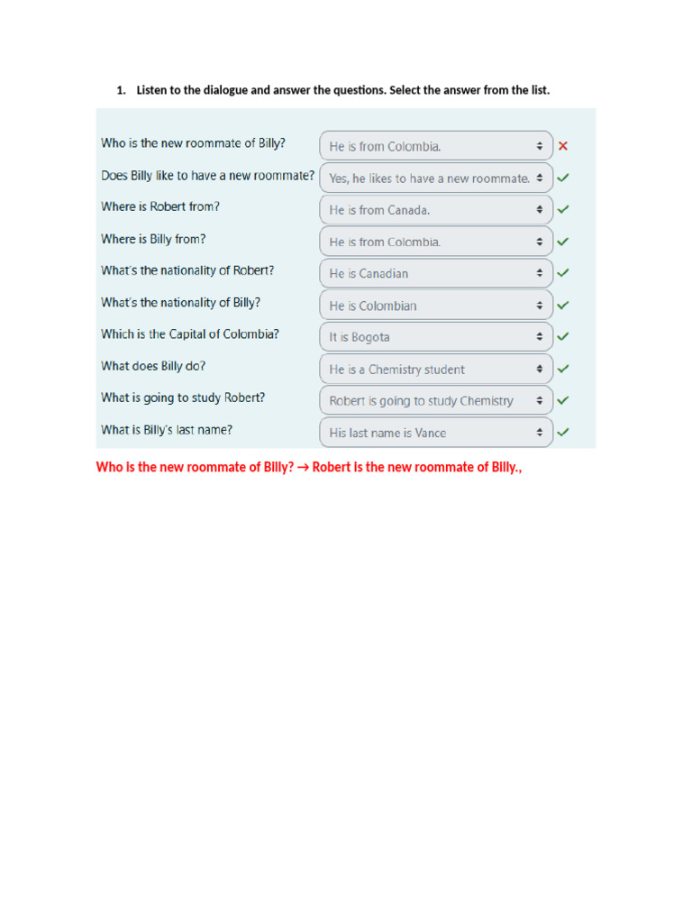 Listen To The Dialogue and Answer The Questions | PDF
