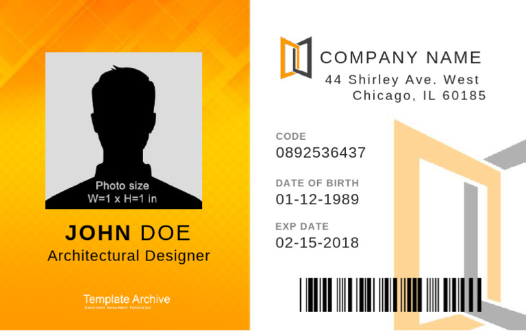 Identity Card Template 02 | PDF