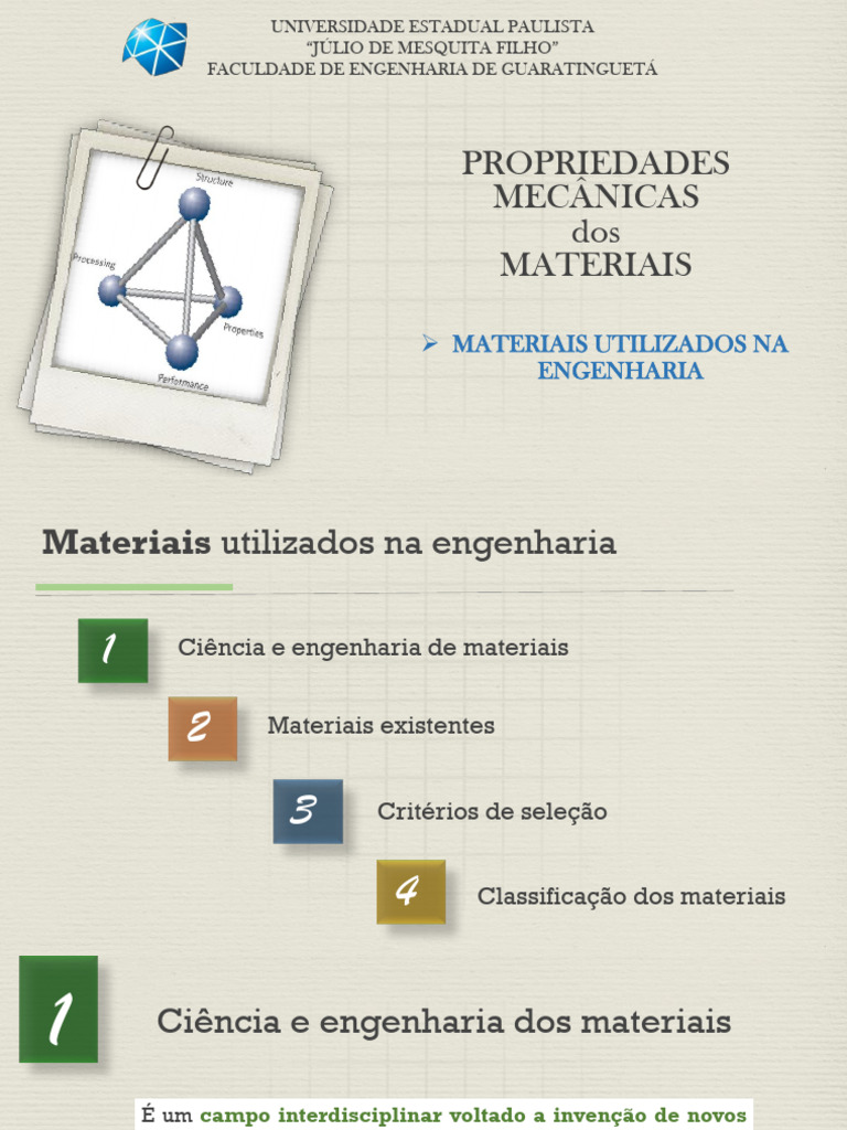 Materiais na Engenharia: Propriedades e Seleção | PDF | Material ...