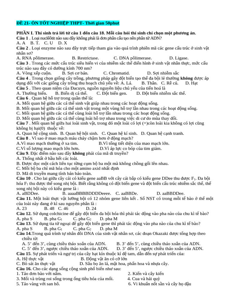 De 21-Ôn TN | PDF
