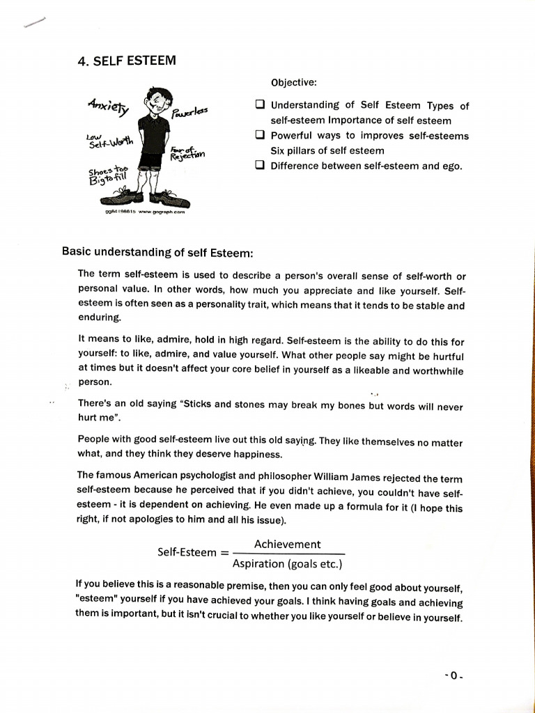 Self Esteem | PDF