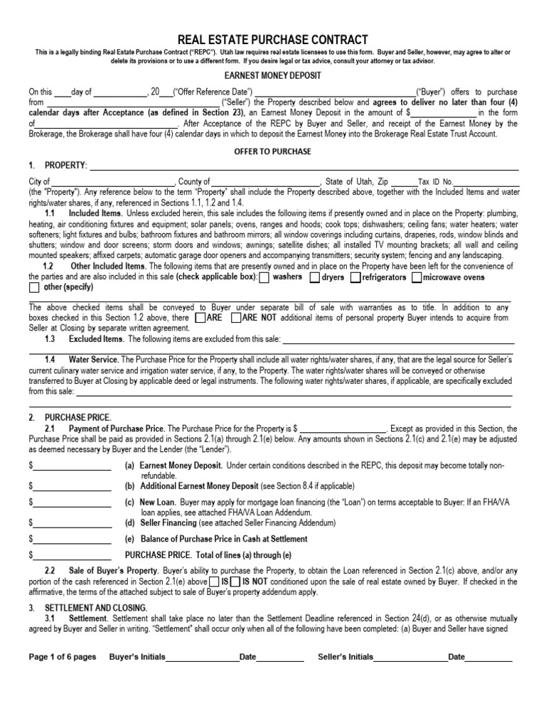 Purchase Contract | PDF | Title Insurance | Mediation