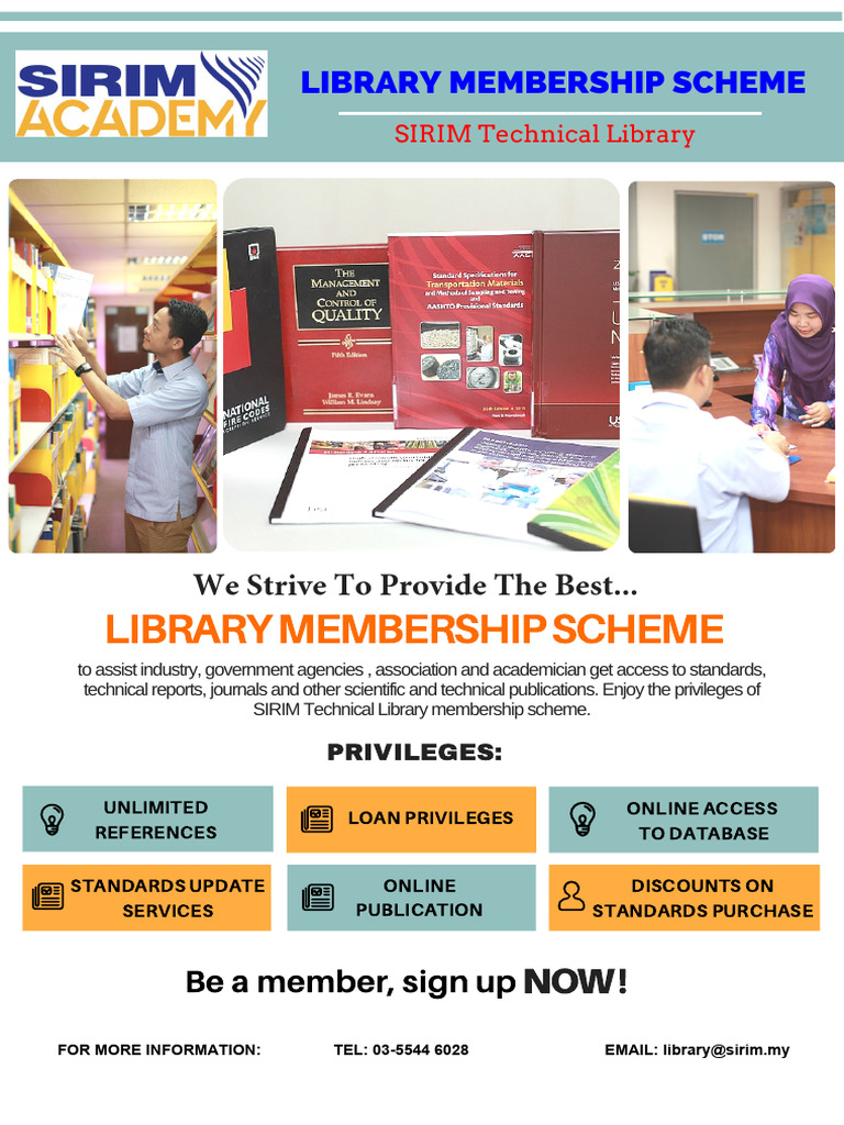 SIRIM Technical Library Membership Benefits | PDF | Malaysia