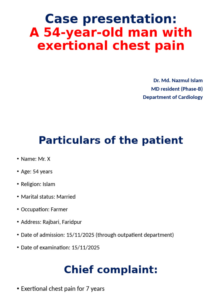 CCS Case Presentation | PDF | Hypertension | Myocardial Infarction