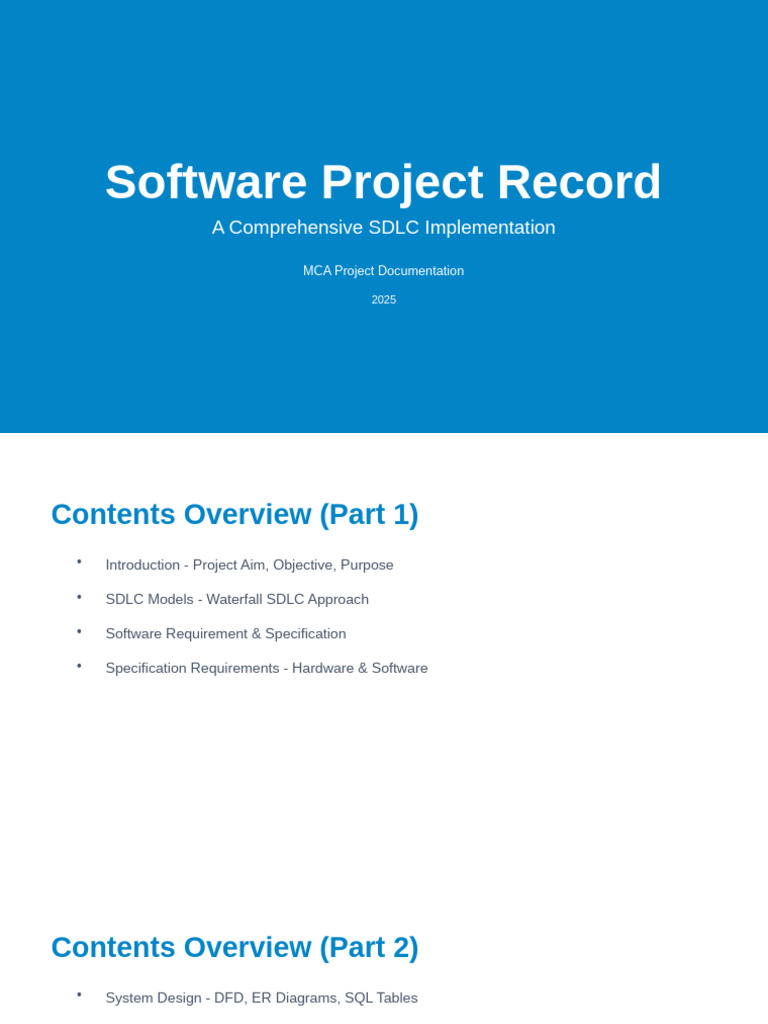 Software Project Record | PDF | Software Testing | Software Development ...