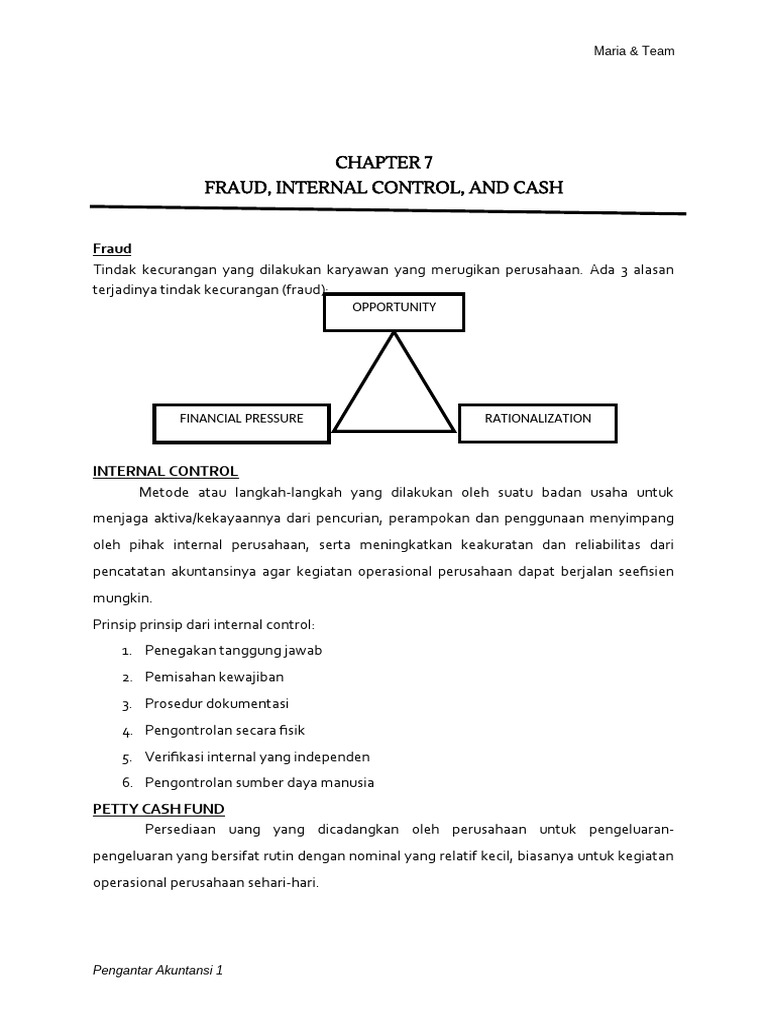 Fraud and Internal Control in Accounting | PDF | Banks | Receipt