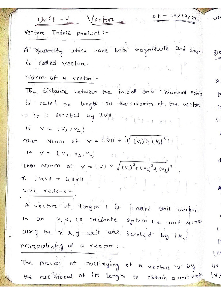 Vector Note | PDF