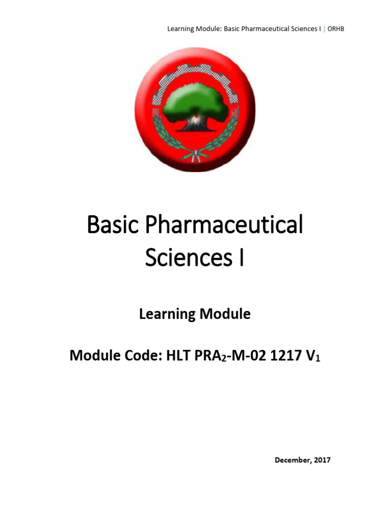 Basic Pharmaceutical Science I-1-1 | PDF | Tablet (Pharmacy) | Pharmacy