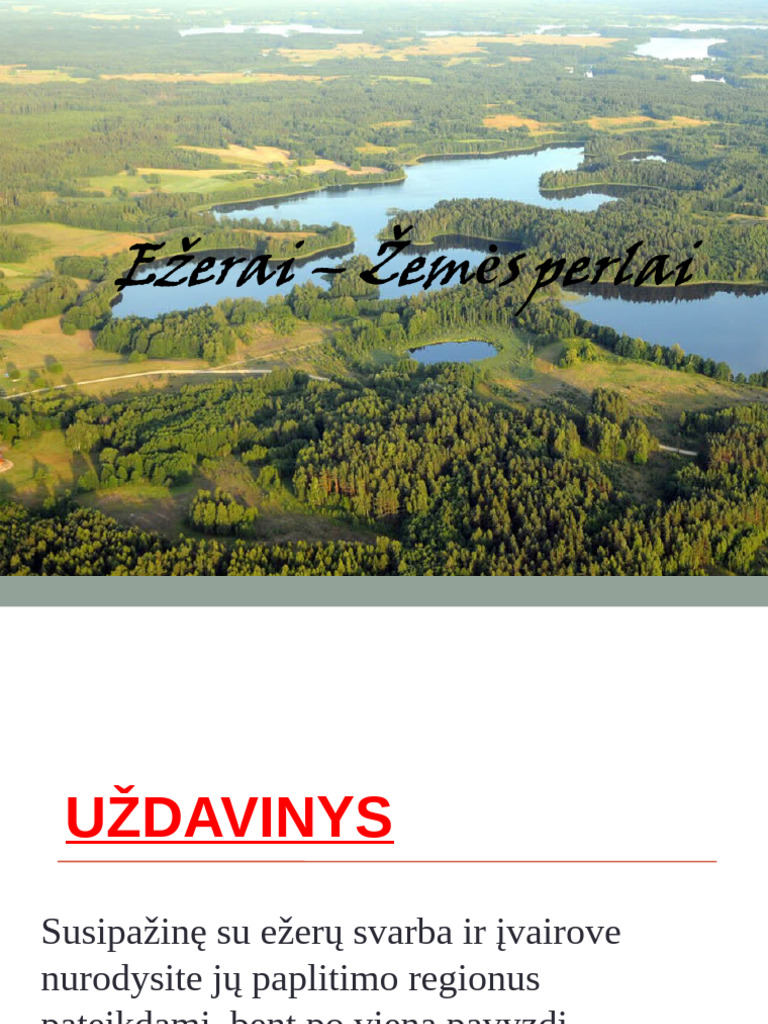 Ežerai-Žemės Perlai | PDF