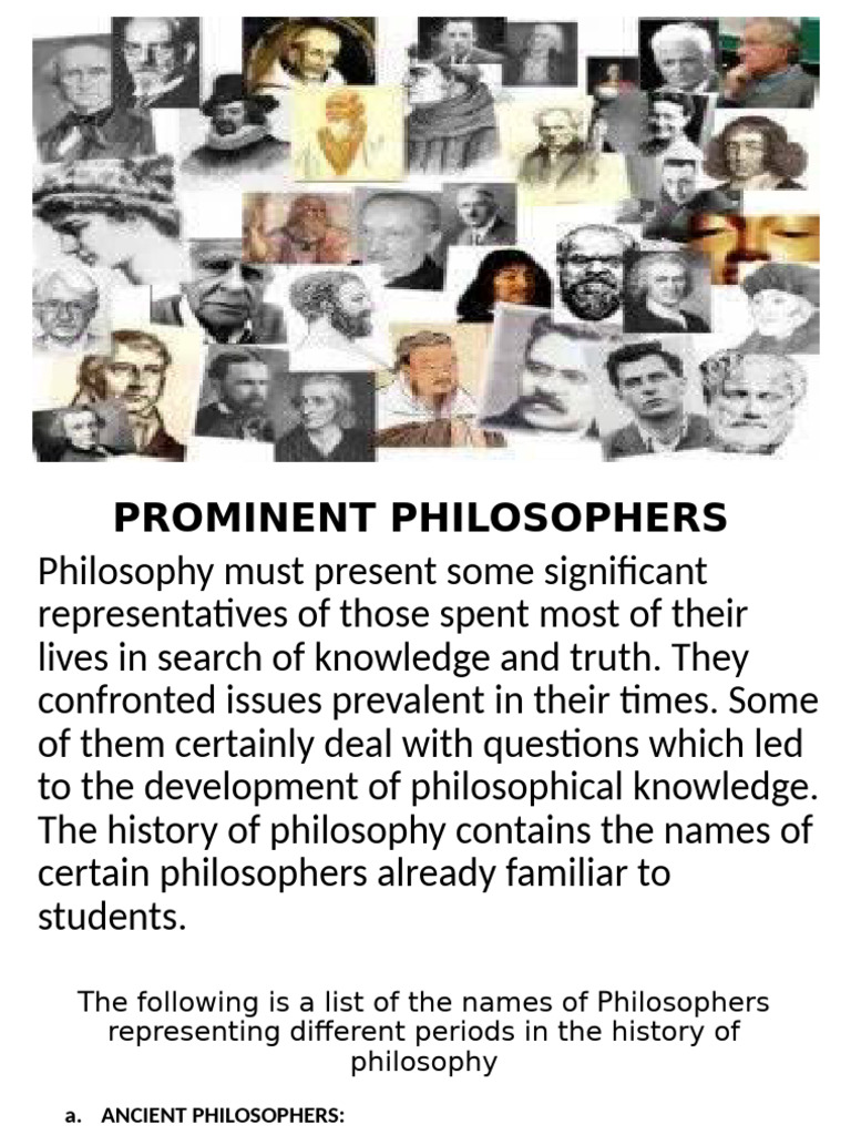 Key Philosophers Through History | PDF | Rationalism | Philosophy Of Self