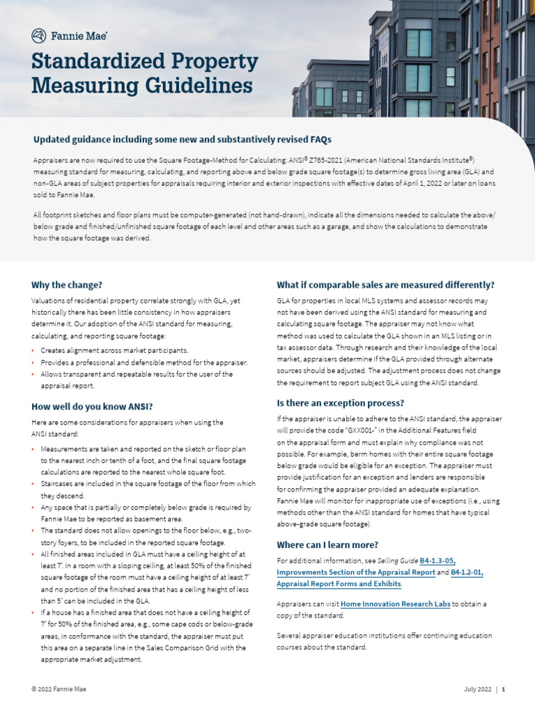 Standardized Property Measuring - 0 | PDF | Real Estate Appraisal ...