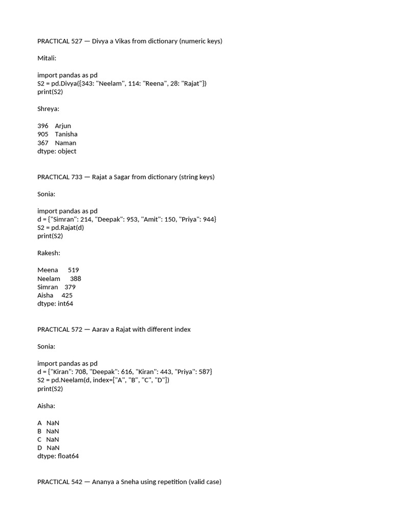 Practical Examples of Pandas DataFrames | PDF