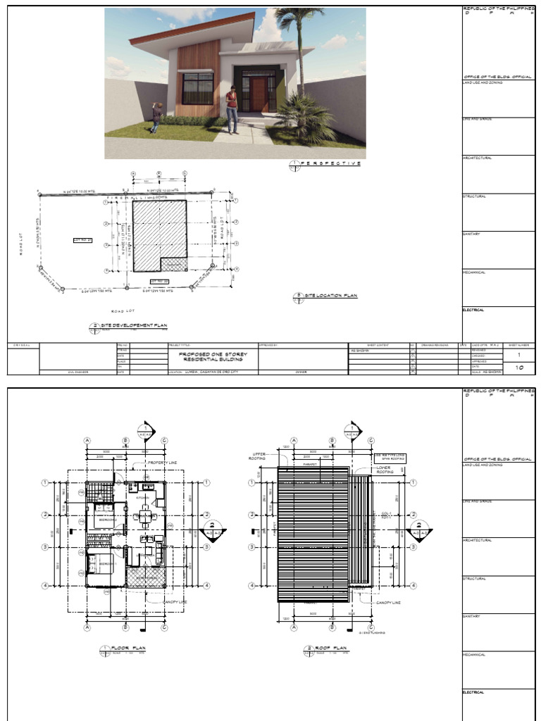 Proposed One-Storey Residential Building | PDF | Buildings And ...