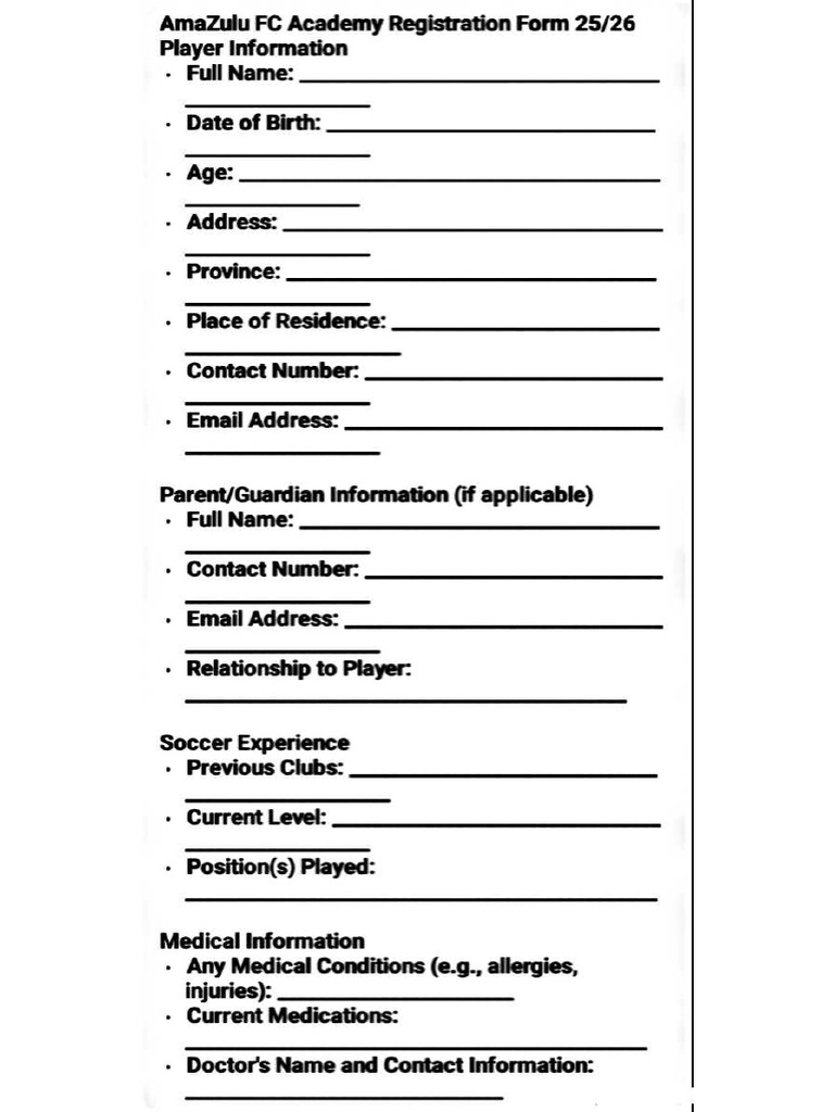Ama-Zulu Youth Development Registration-1 | PDF