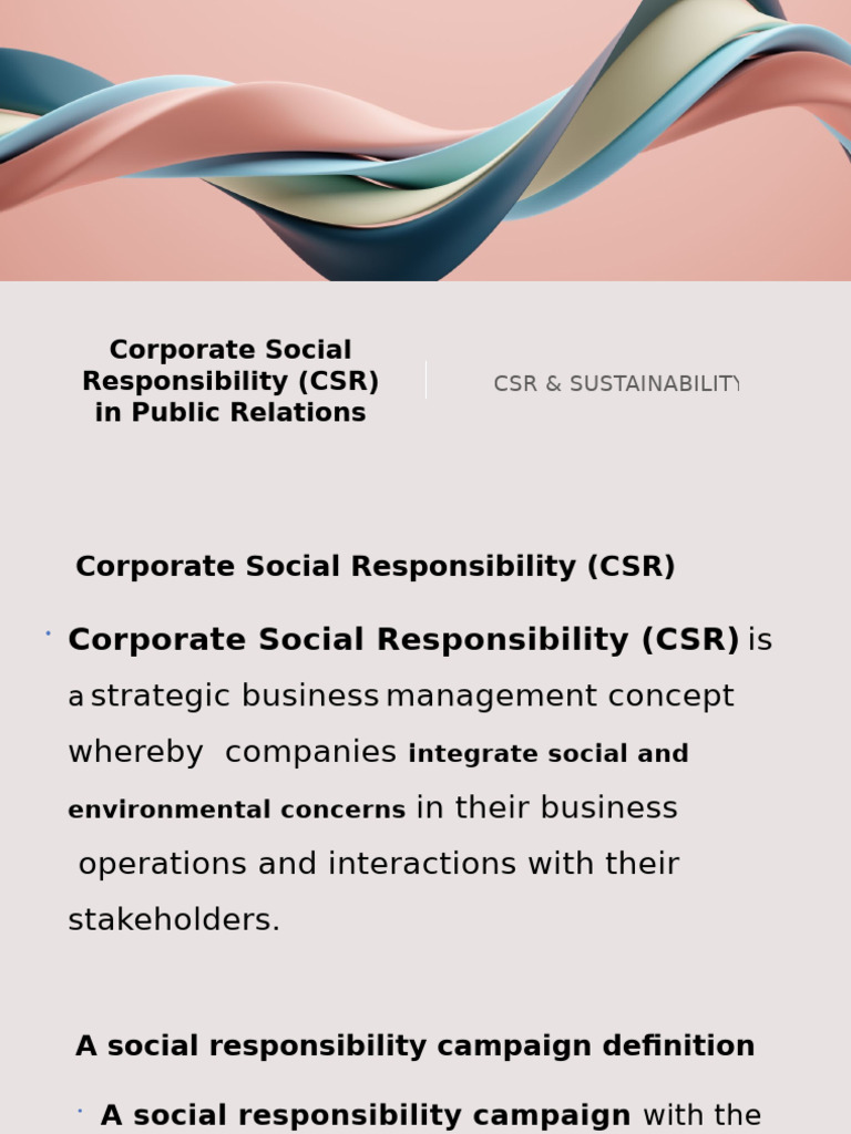 CSR Strategies for Business Success | PDF